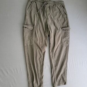Athleta Farallon Cargo Crop Jogger Olive Green Drawstring Women's Size 8